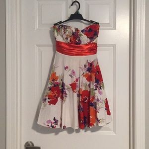 Strapless flower sundress